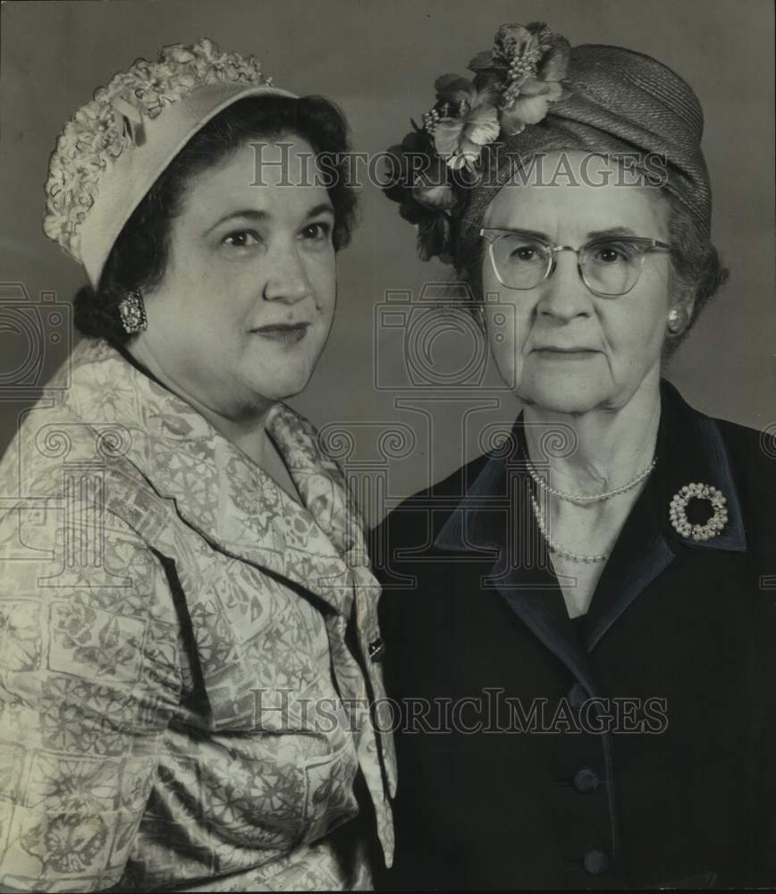 1961, Mrs. W.M. Beck, Mrs. Mary C. Weatherly, portrait - abna43885 - Historic Images