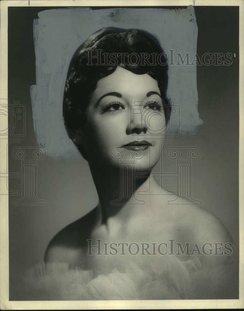 1958 Press Photo Portrait of woman for Miss Alabama Contest, ref. Jeanne Lamb - Historic Images