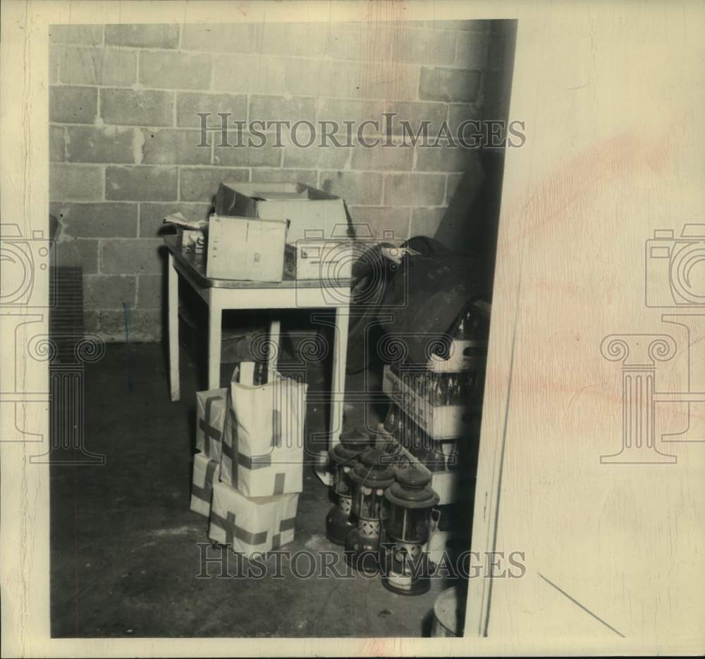 1948, Storage area in basement of J.O. Popwell home in Alabama - Historic Images