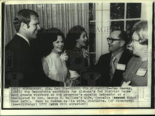 1972, Alabama Politician Ben Reeves at Governor's Manision - Historic Images