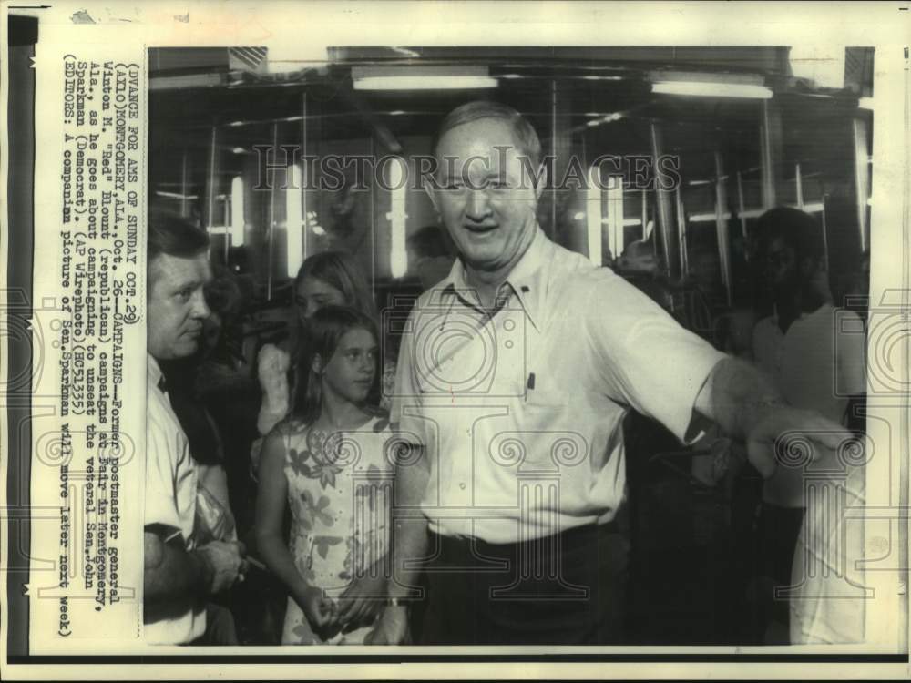 1971, Former Postmaster General Winton Blount Campaigning - abna44159 - Historic Images