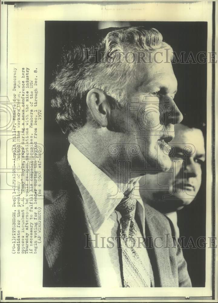 1972, United Mine Workers Union Presidential Candidate Arnold Miller - Historic Images