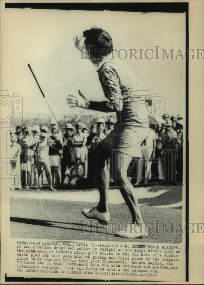 1974 Press Photo Jo Ann Prentice, Winner of Golf Tournament - abna44241 - Historic Images