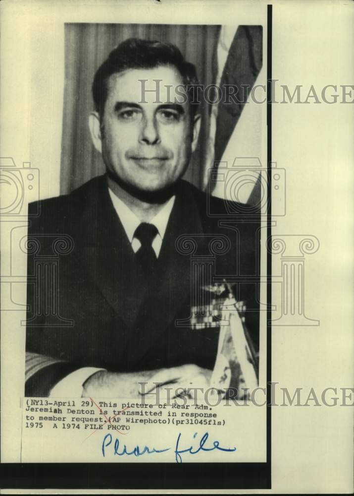 1974, Rear Admiral Jeremiah Denton - abna44257 - Historic Images