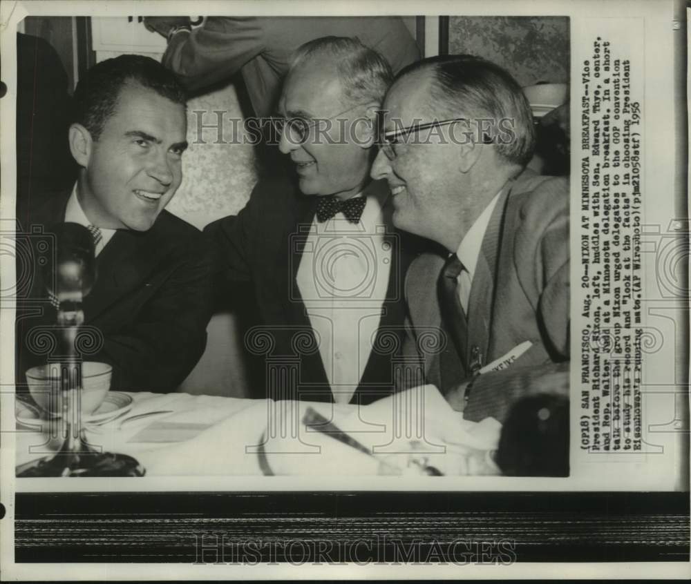 1956, Republican Leaders at National Convention Choosing Candidates - Historic Images