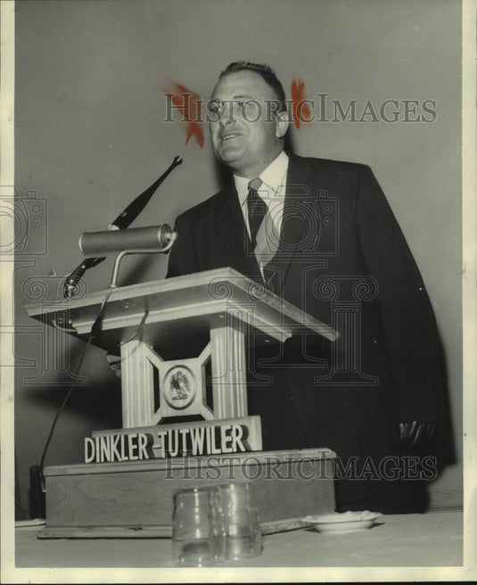 1956, City Commissioner A.W. Todd at podium, Birmingham, Alabama - Historic Images