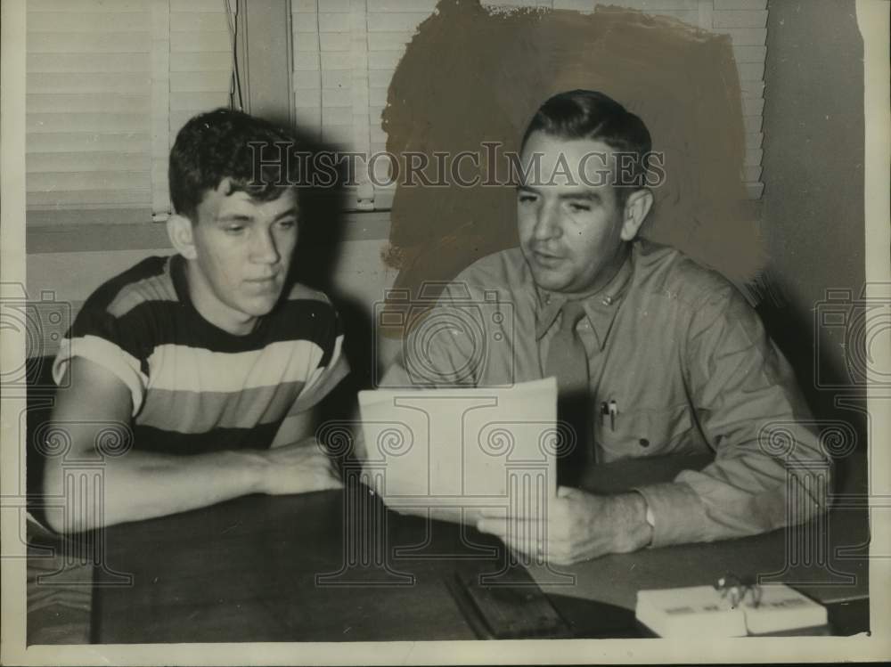 1950 Major Neal C. Newell, U. S. Army, Reviews Paperwork - Historic Images