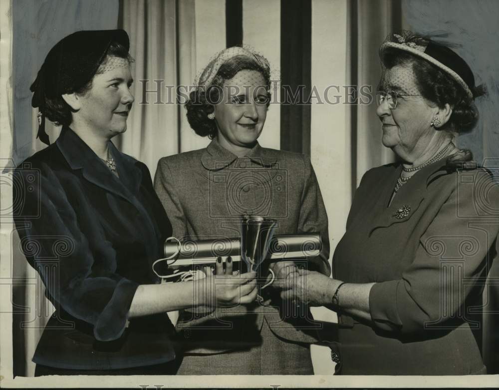 1953, The Celestine Club Presents Gifts to Women&#39;s Club House - Historic Images