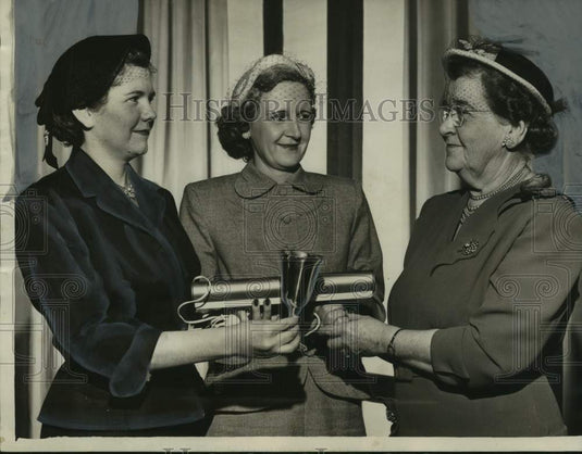 1953, The Celestine Club Presents Gifts to Women's Club House - Historic Images