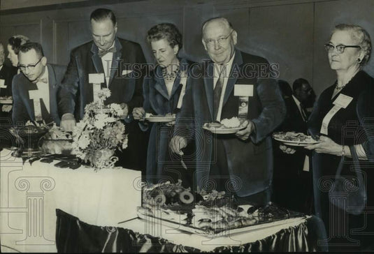 1959, Judge G. Harper Stacy & wife & other Kiwanians in Centerville - Historic Images