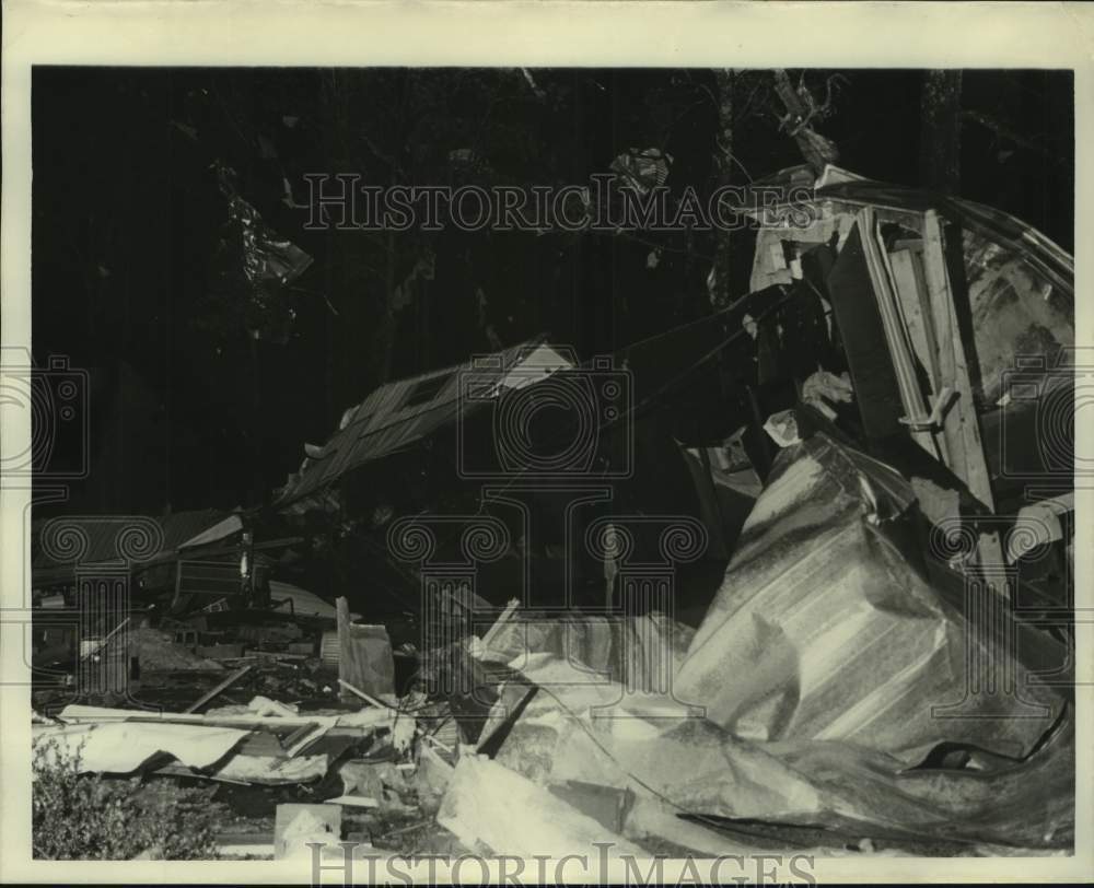1975 Press Photo Destroyed Mobile Home after Tornado in Alabama - abna44780 - Historic Images