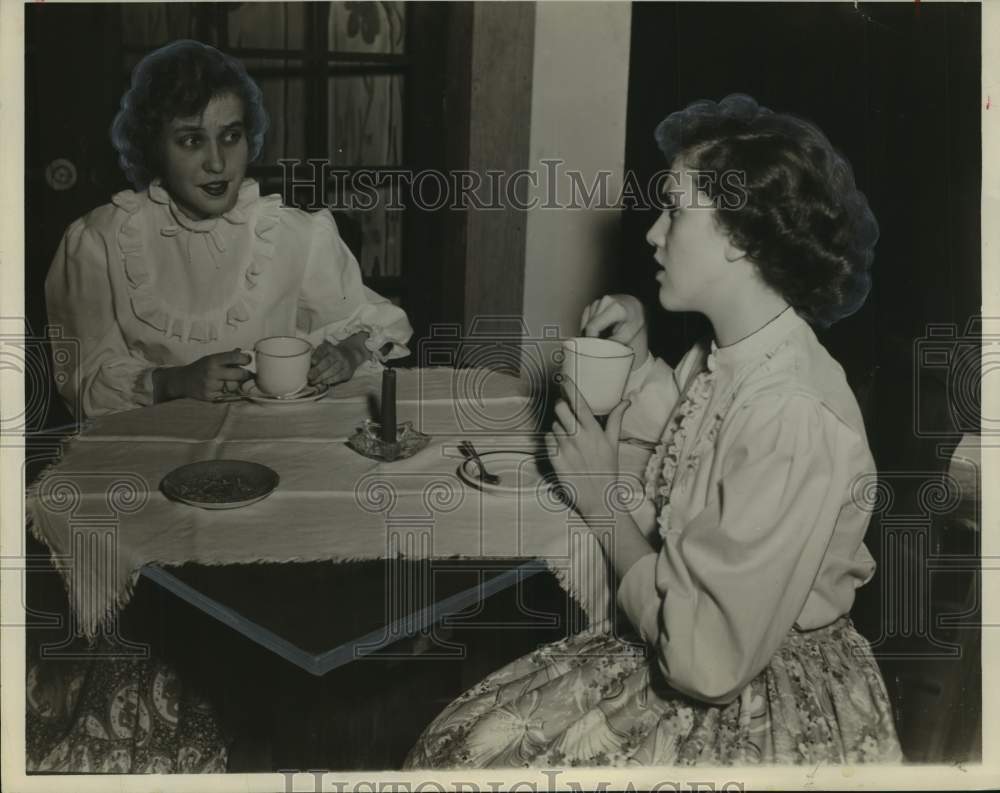 1953, Actresses Shirley Ezell, Mildred Ann Tatum in &quot;Liliom&quot; - Historic Images