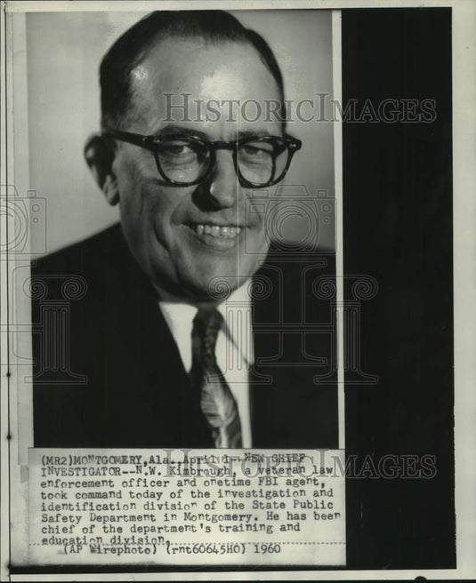 1960, N.W. Kimbrough, State Public Safety Department, Alabama - Historic Images