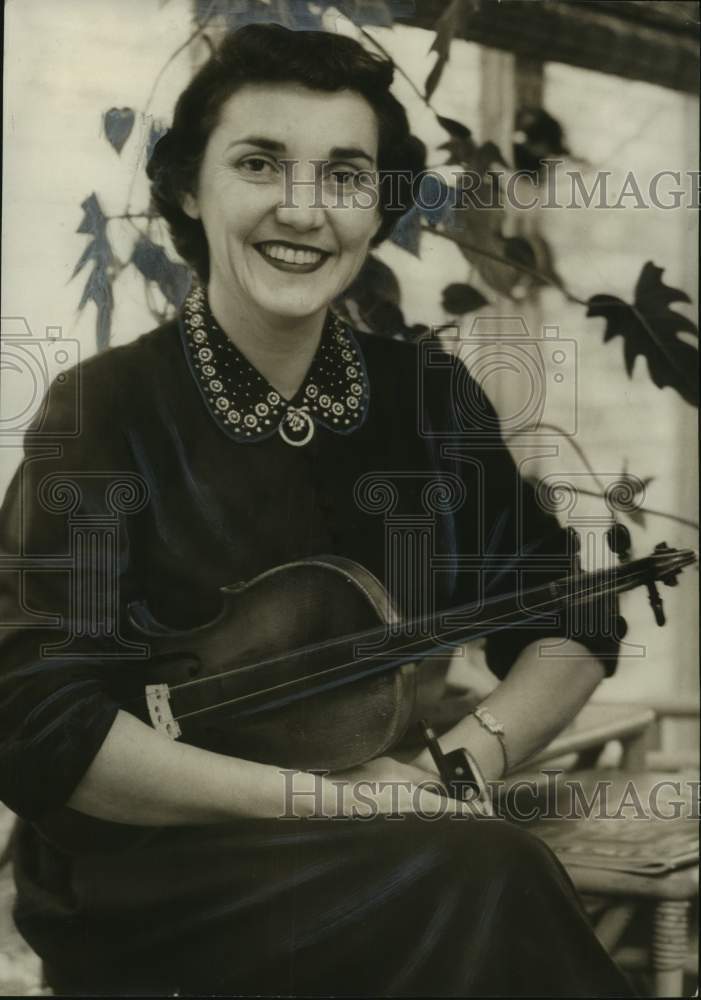 1955 Press Photo Mrs. Allen Rushton, Head Women's Committee Birmingham Symphony - Historic Images