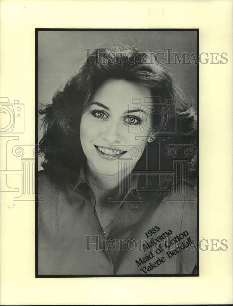 1983 Press Photo Valerie Bendall, 1983 Maid of Cotton, promo headshot - Historic Images