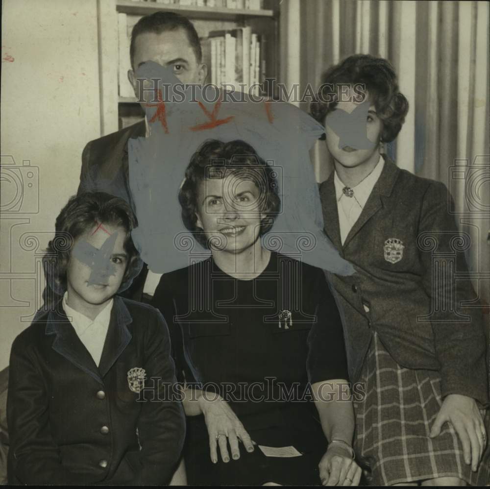 1962, PTA Council President Mr. Roy Lockhart and Family - abna45310 - Historic Images