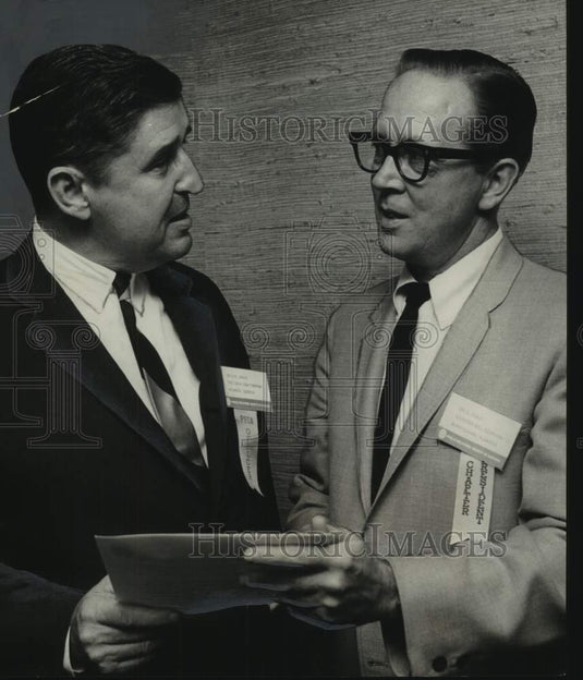 1965, Joe Healey, president of Public Relations Society of America - Historic Images
