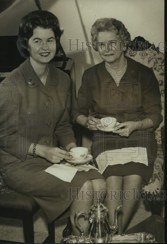 1963, Mrs. Walter Houseal, Mrs. Milton Andrews, Politicians' Wives - Historic Images