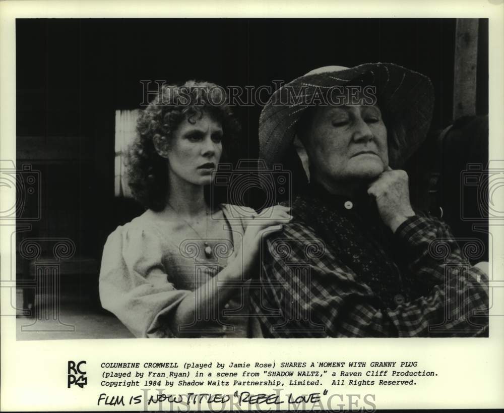 1984 Press Photo Actresses Jamie Rose, Fran Ryan in scene from "Shadow Waltz" - Historic Images