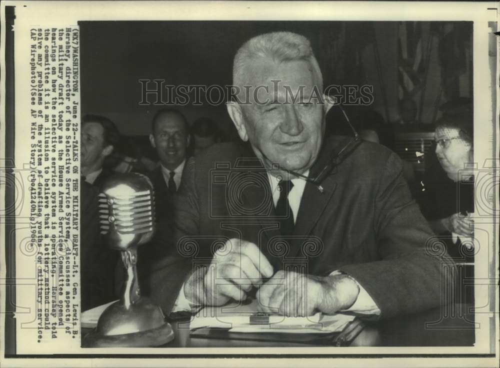 1966, Lieutenant General Lewis B. Hershey, Selective Service Director - Historic Images