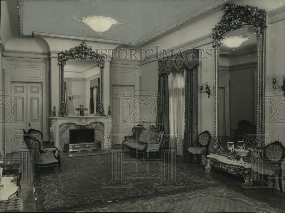 1951, Elegant Drawing Room in Governor&#39;s Mansion, Montgomery, Alabama - Historic Images