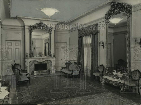 1951, Elegant Drawing Room in Governor's Mansion, Montgomery, Alabama - Historic Images