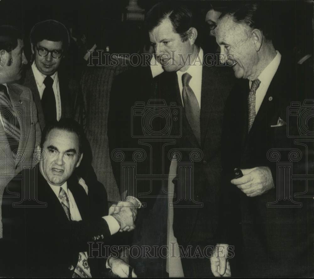 1973, George Wallace, Governor, with Senators Kennedy &amp; Mansfield - Historic Images