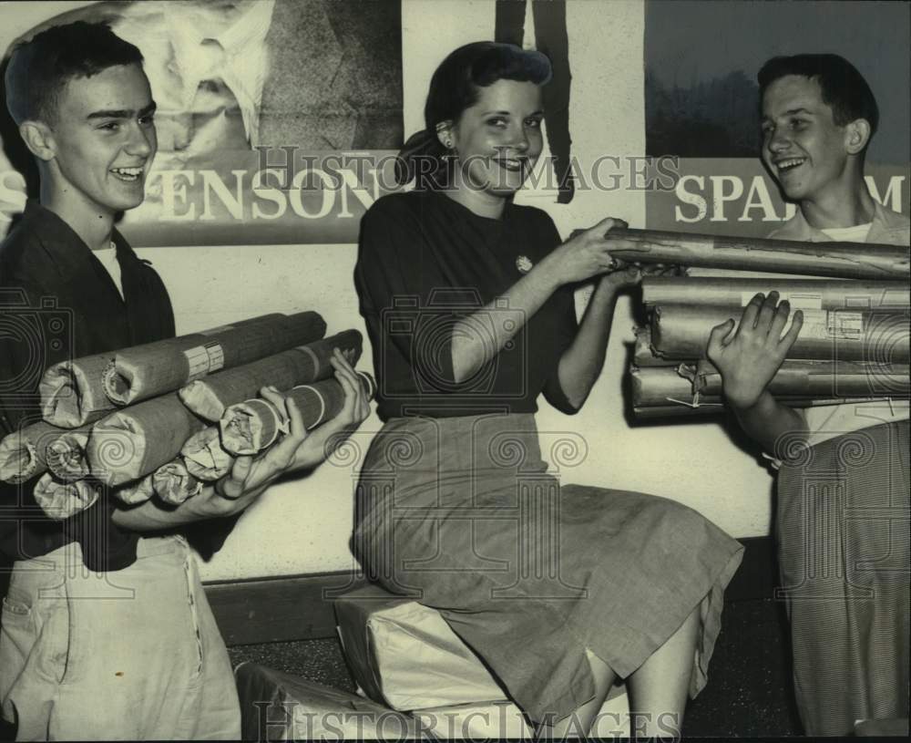 1952, Mrs. Nancy Large at Young Democratic Headquarters - abna45676 - Historic Images