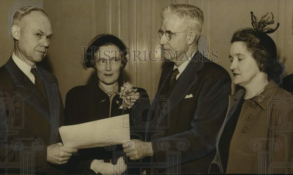 1951, Ensley High School PTA Honors Principal Dr. E.E. Sechriest - Historic Images