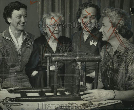 1958 Press Photo Dr. Louise Branscomb, Mrs. Branscomb, Mrs. Cothran, Mrs. Dill - Historic Images