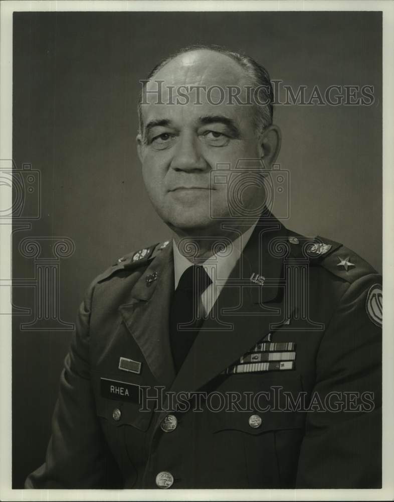 1977 Press Photo Brigadier General Clarence F. Rhea, Army National Guard - Historic Images