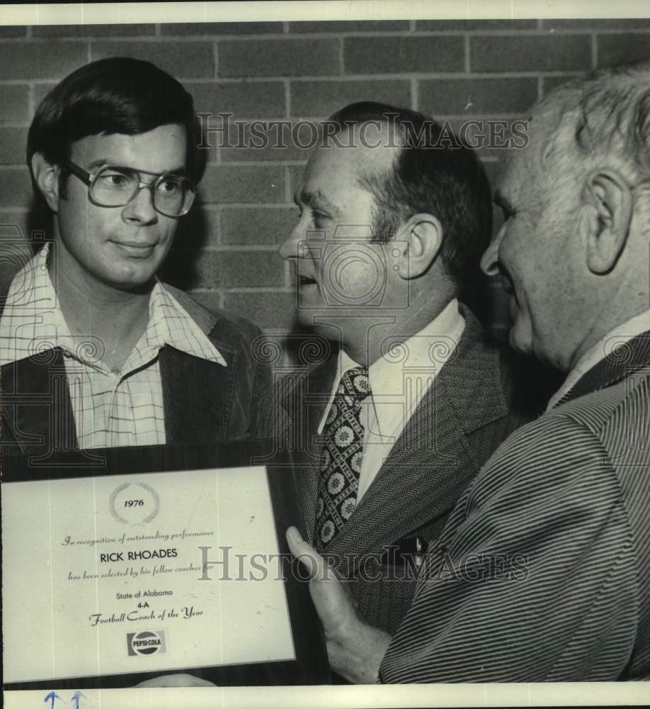 1977 Press Photo Rick Rhoades Honored Coach of the Year at Mountain Brook High - Historic Images