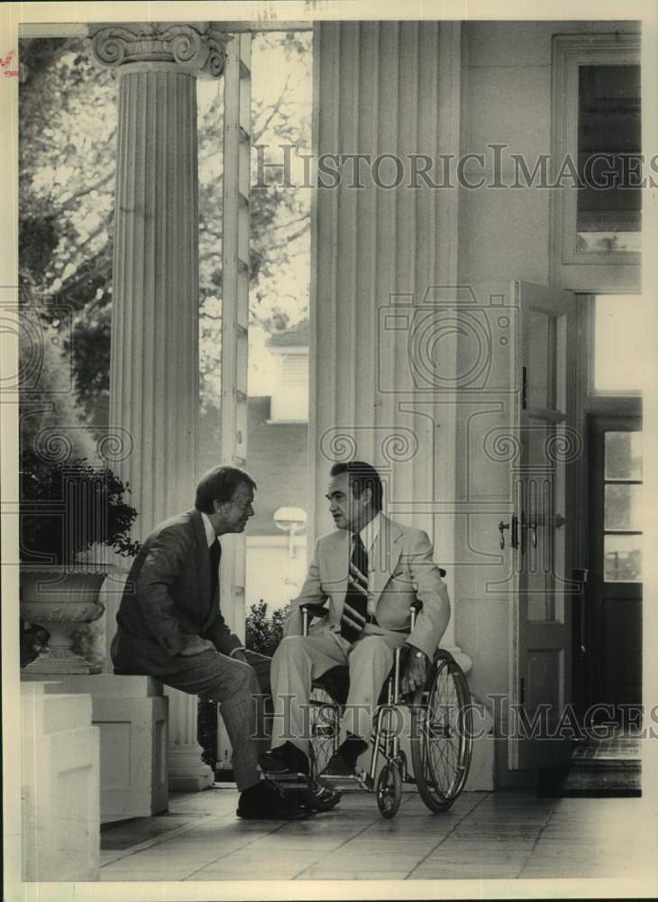 1976 Press Photo Governor George Wallace & Presidential Candidate Jimmy Carter - Historic Images