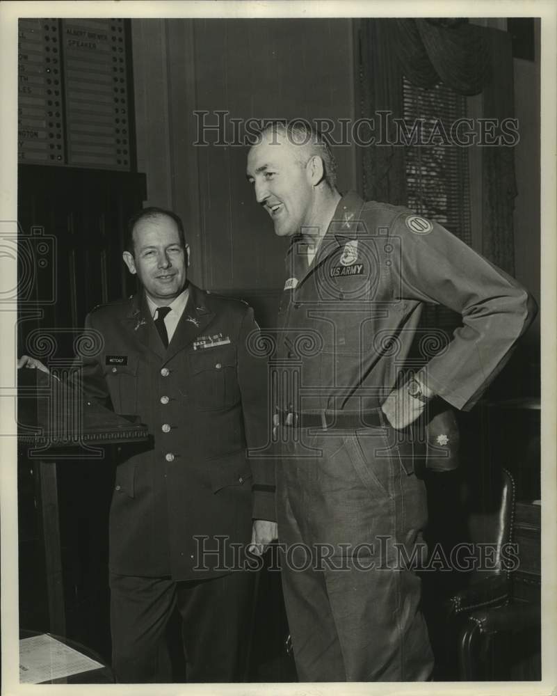 1965, Politicians Neil Metcalf and Eddie Gilmore, in National Guard - Historic Images