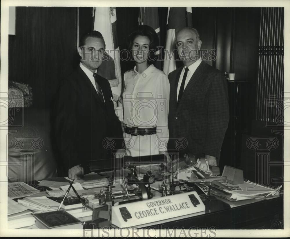 Press Photo Angi Grooms, Governor George Wallace and James Hatcher - abna46205 - Historic Images