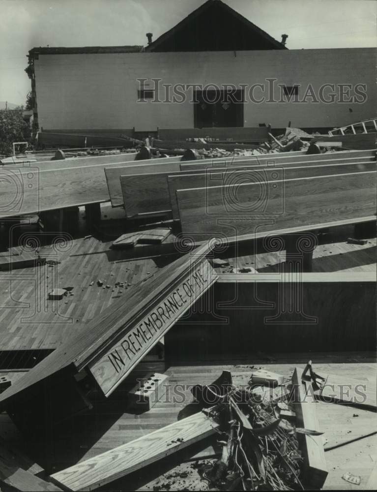 1973, 14th Street Baptist Church Destroyed by Tornado in Fort Payne - Historic Images