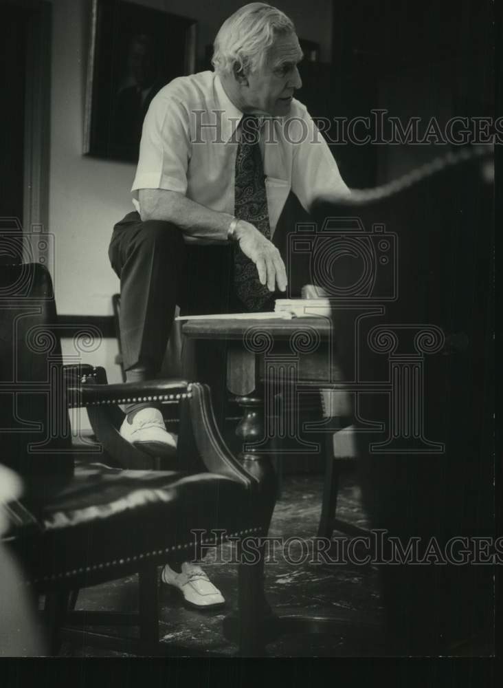 1975 Press Photo Birmingham, Alabama Mayor George Seibels at Budget Hearings - Historic Images