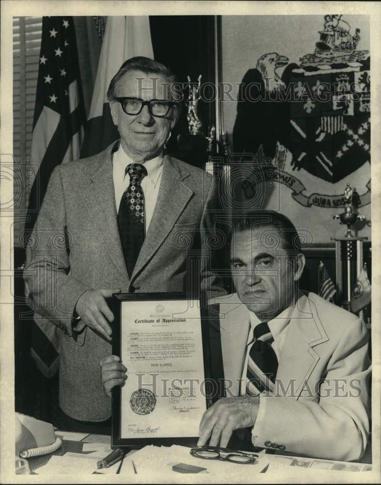 Press Photo John Bloomer of Birmingham News with Governor George Wallace - Historic Images