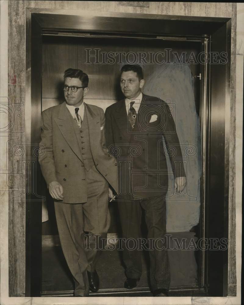 1952, City Attorney J. Edmund Odum with Defense Attorney John Foster - Historic Images