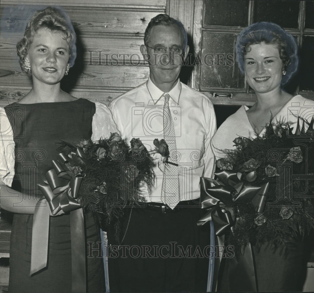 1959, Maid of Cotton Contest - Ann Evans and Others at Pageant - Historic Images