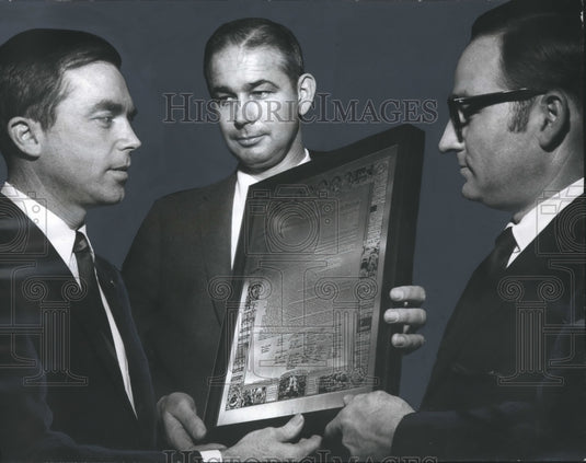 1969, Fairfield High School - Don Byrd, Principal, Receives Plaque - Historic Images