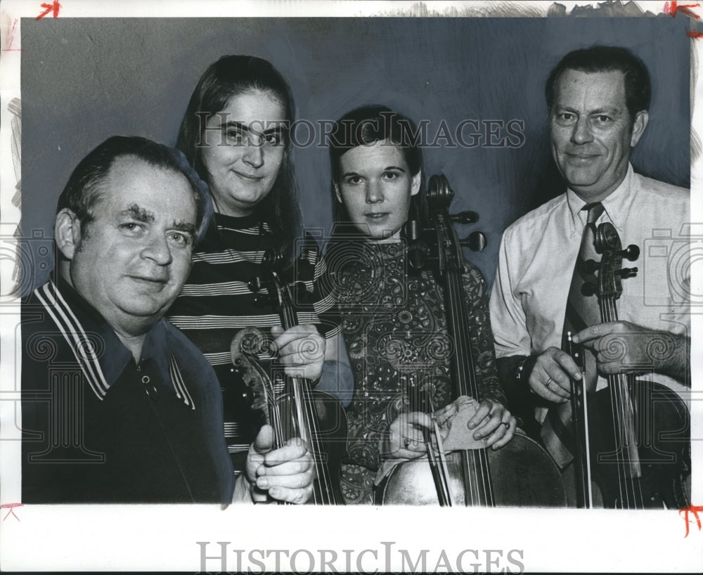 1971 Press Photo Birmingham String Quartet- Harold Wolf, Ann Danis, Ruth Trexler - Historic Images