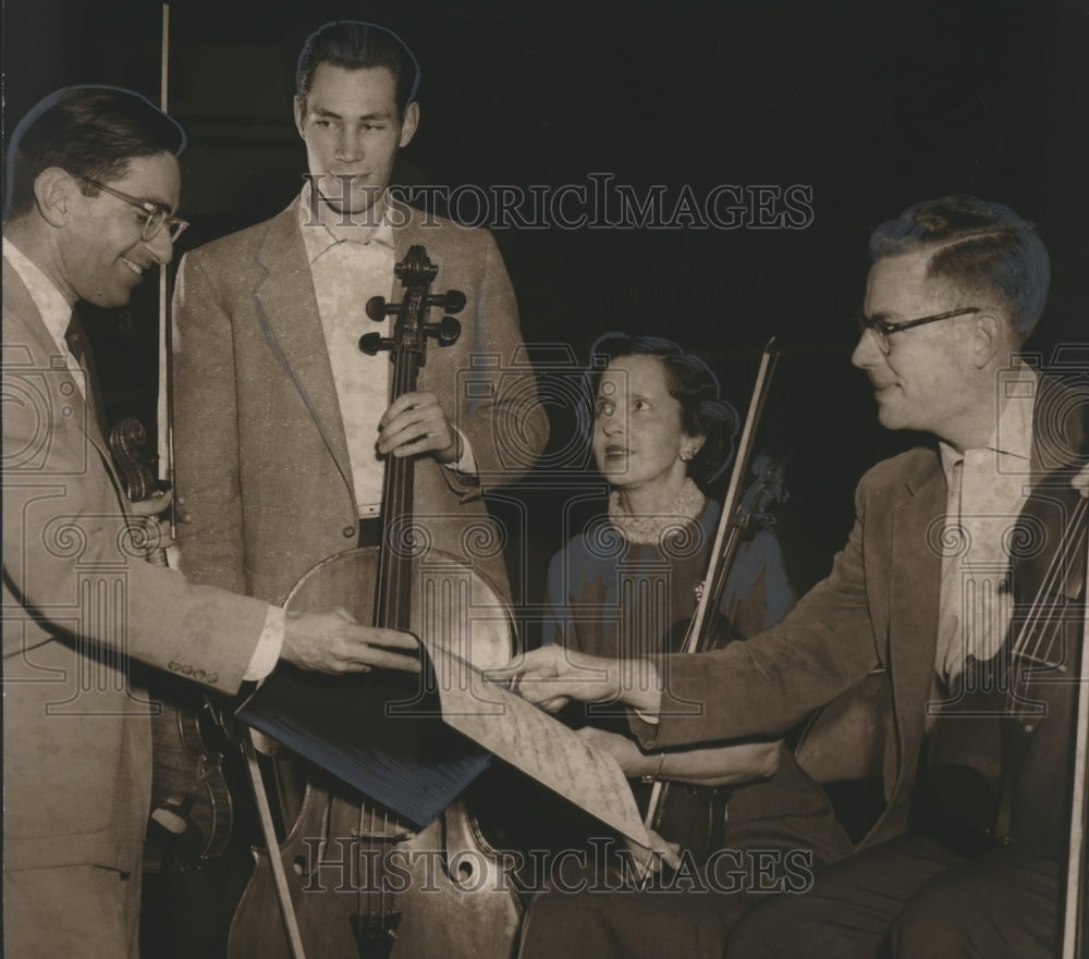 1955, Birmingham Symphony String Quartet - Members, Alabama - Historic Images