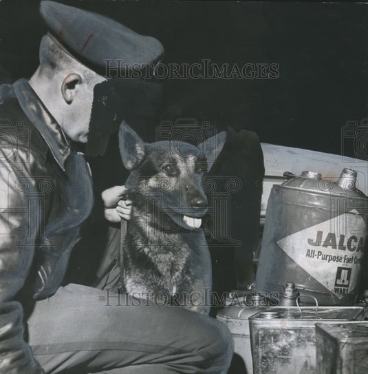 1961, Birmingham Police Department - Major, Police Dog, and Officer - Historic Images