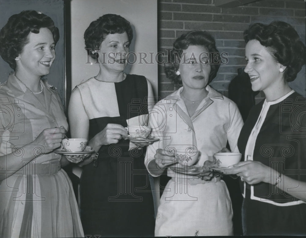 1961, New Officers of the Charity League were honored at Coffee Event - Historic Images