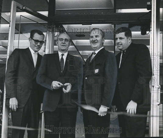 1966, Mayor Albert Boutwell with Others at opening of Jim Burke Sales - Historic Images