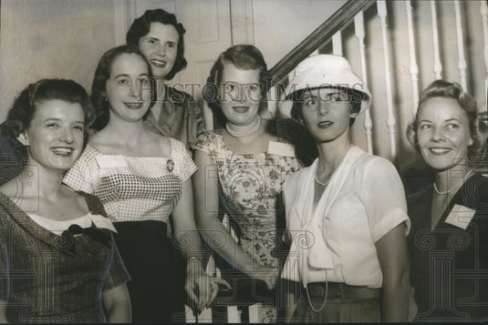 1957, Junior Women's Committee of the Birmingham Symphony at a tea - Historic Images