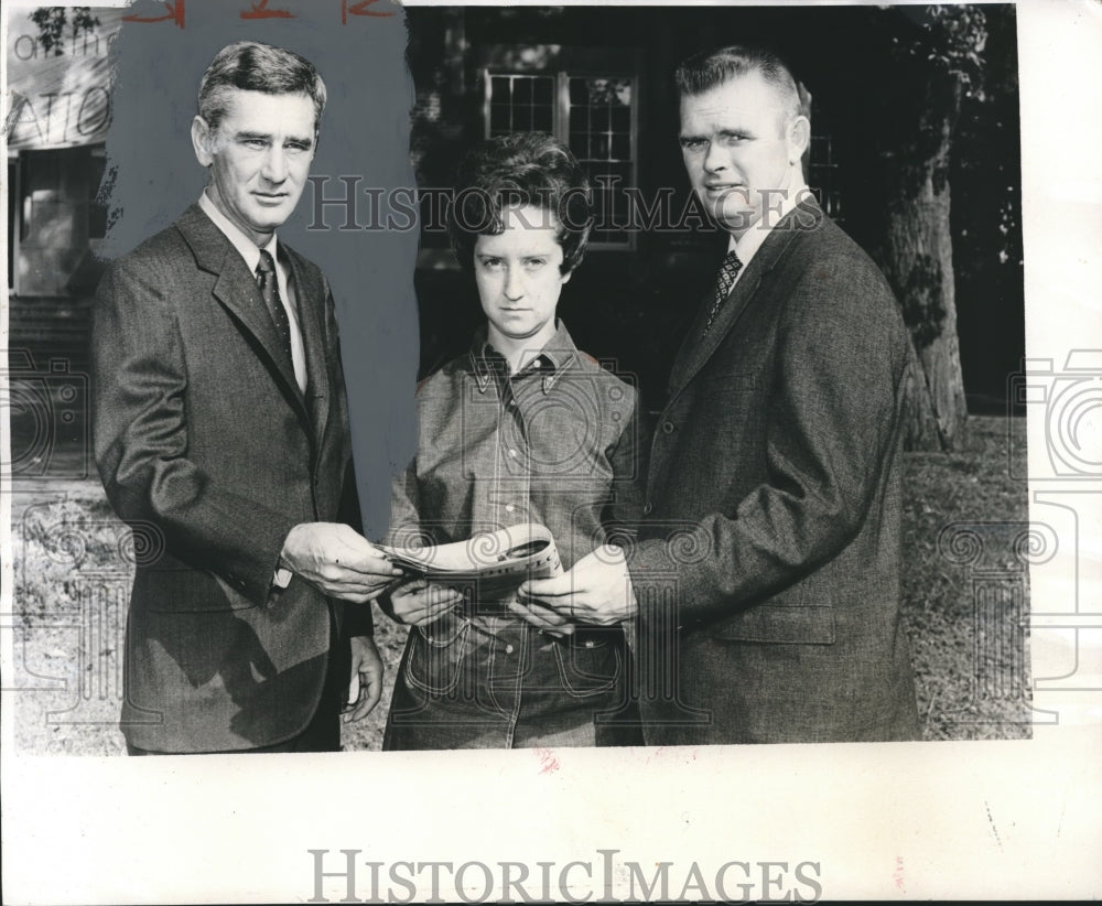 1969, Ray Collins, Principal of Scottsboro High School with Others - Historic Images