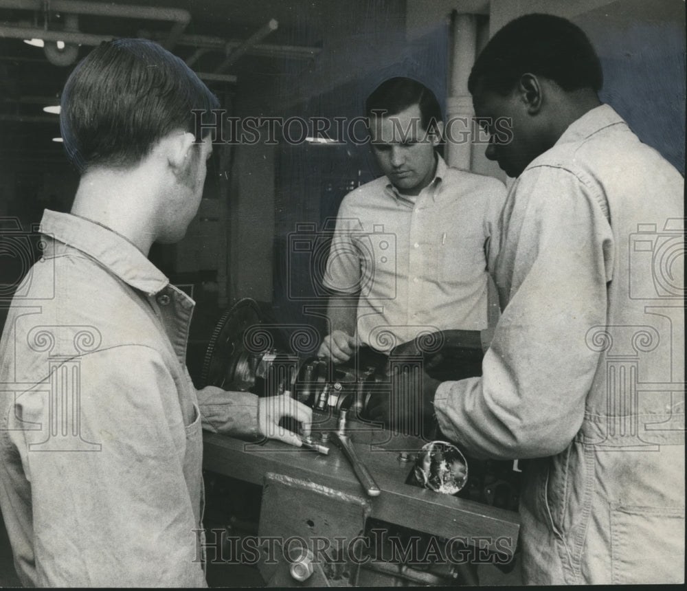 1969, Youths Learn about Motors in Birmingham, Alabama Jail - Historic Images