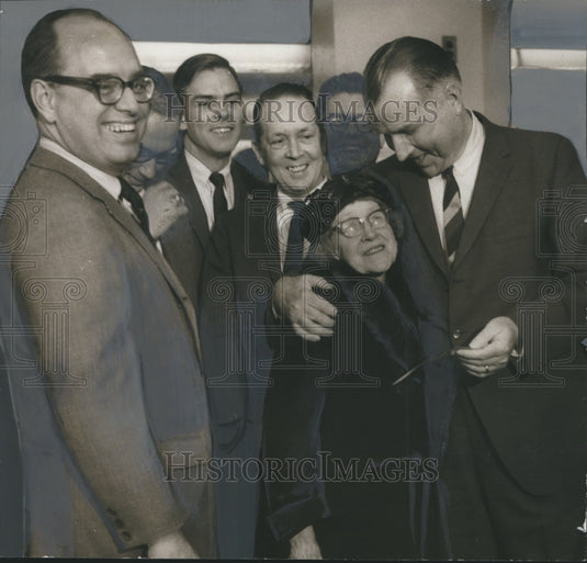 1968, Former News Writer, Mrs. Mignon Hall Blair with Others - Historic Images